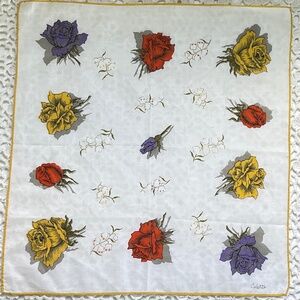 VTG COLETTE Floral Square Handkerchief or Scarf